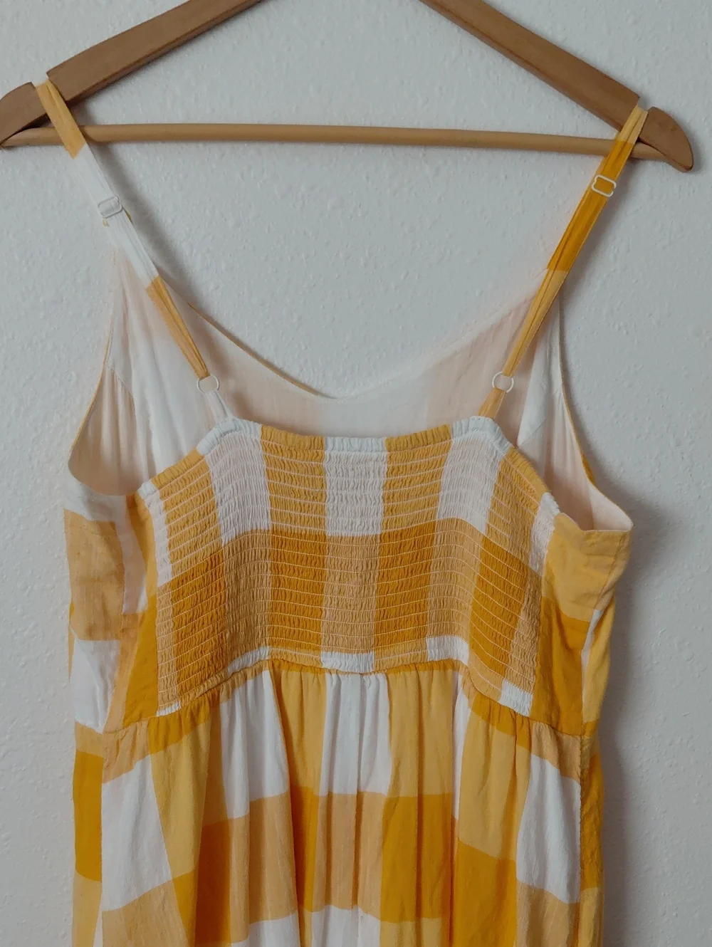 Old Navy Yellow and White Gingham Midi Cami Sundress  Size Large - Picture 6 of 8